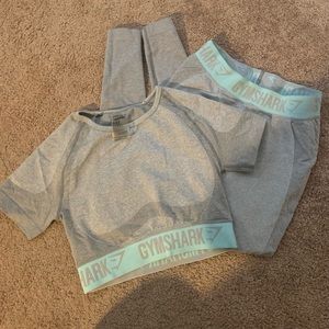 💯 Gymshark Gray/Turquoise Flex SET!